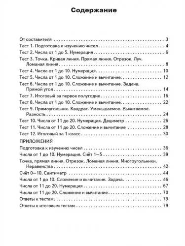 Ситникова КИМ Математика 1 класс